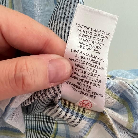 Northern Reflections Plaid Cotton Tank Blouse Size XXL - Picture 6 of 7